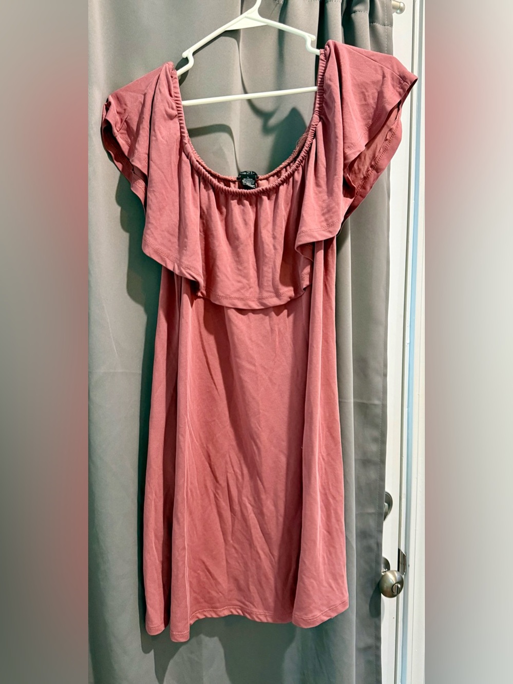 Rue21 Pink Off-Shoulder Ruffle Mini Dress